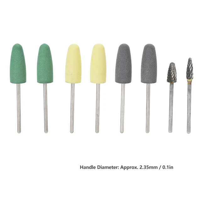 8Pcs/Set Dental Grinding Drill Bit Silicone Burs For Teeth Polishing Supply ABE