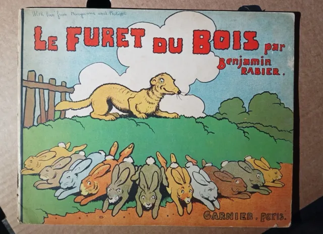 Le Furet Du Bois Par Benjamin Rabier, 1936, Vintage, selten, französisches Kinderbuch