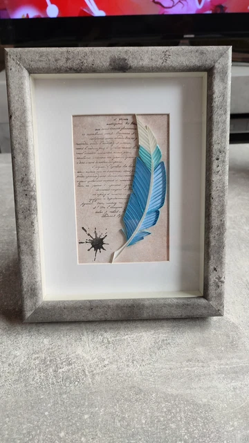 Tableau Quilling Sous Cadre Vitrine - Fait Main En France - Art En Papier Roulé - Pièce Unique