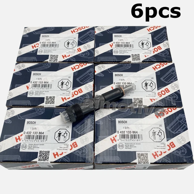 6PCS 0432133864 BOSCH For 300 Marine Injectors 12 Valve 5.9L Cummins Diesel NEW