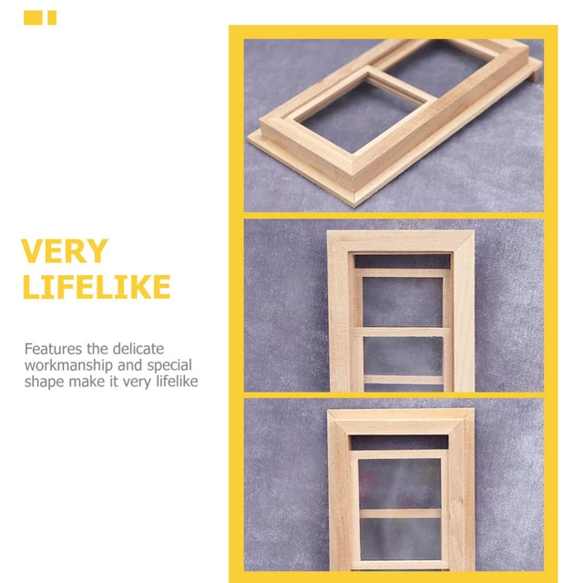 1 Set Holz Schöne Dekorative Fenster Modell Kinder Spielzeug Für Kinder Decor 12