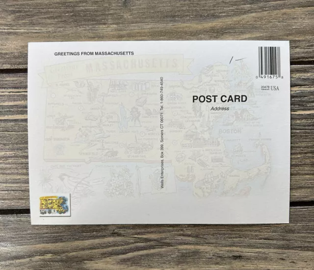 VINTAGE GREETINGS FROM Massachusetts Post Card Wells Enterprises $16.99 ...