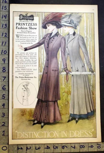 1909 Women Fashion Edwardian Printzess Biederman Cleveland Meyer Ad 35509