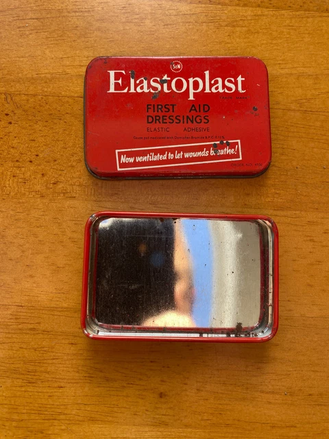 Vintage Elastoplast First aid dressings metal container box