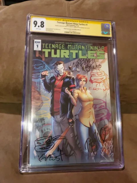 Teenage Mutant Ninja Turtles (2018) #1 NM Planet Awesome Variant Cover signed x3