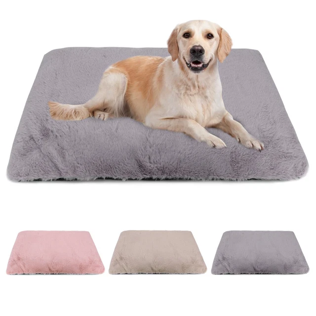 Lit pour Chien Shag Peluche Couverture Zippée Amovible Lavable Pet Coussin S-XL