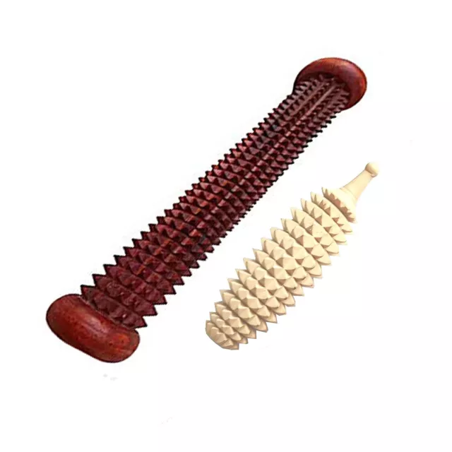 Barra de masajeador de pies de madera - scooter acupresión con rodillo de palma Karela