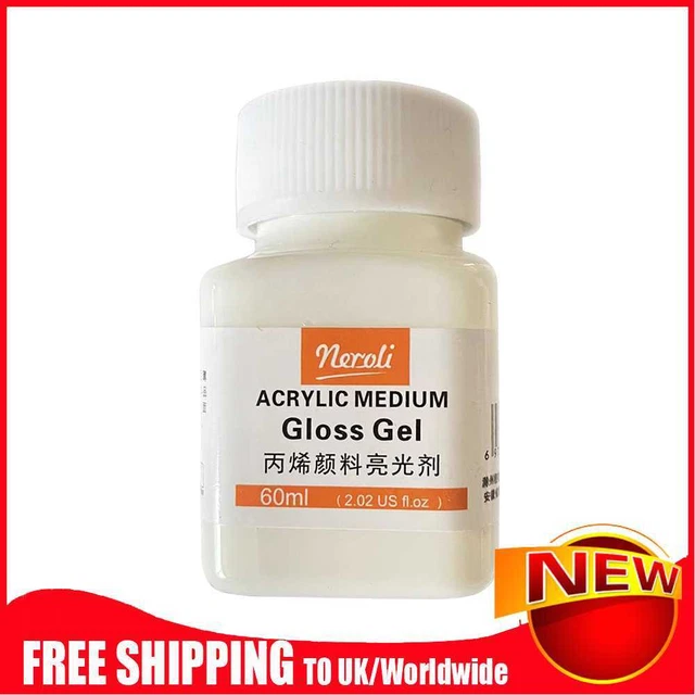 Gel de brillo mediano de acrílico 60 ml para pintura al óleo esmalte dibujo pintura pigmento arte