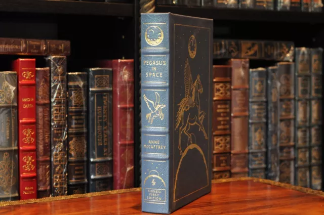 Easton Press Pegasus In Space By Anne Mccaffrey Signed First Edition With Coa