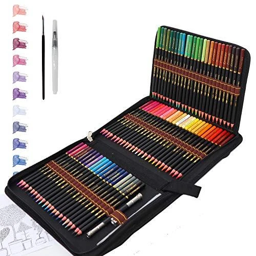 Zeybe Crayon Aquarellable Professionnels pour Adultes et Enfants 72 Crayon de...