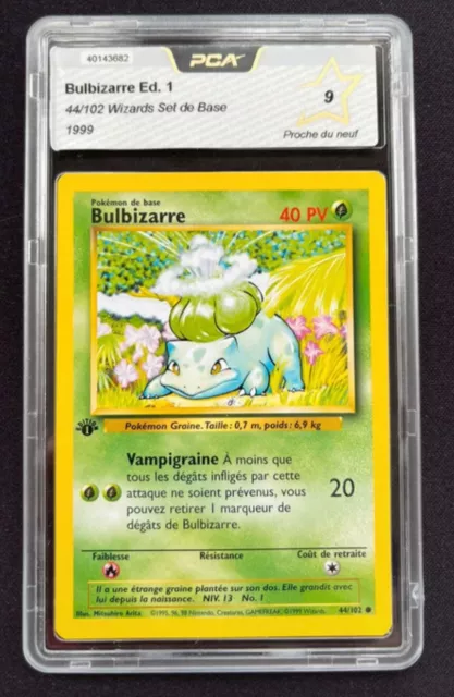 Pokemon Base Set French 1st Edition Bulbasaur Bulbizarre 44/102 PSA 10 GEM  MINT