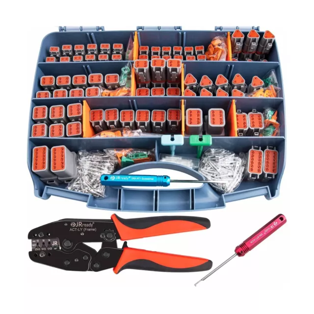 JRready ST6303 DT Deutsch Connector Kit&#65292;Deutsch Crimp Tool ACT-LY-16DT wi