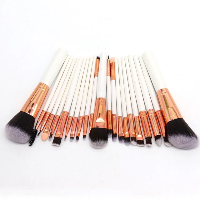 Juego de 22 piezas de cepillos de maquillaje profesionales base rubor sombra de ojos cepillo de mezcla de labios herramienta