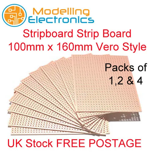 Stripboard Strip Board 100mm x 160mm Vero Style