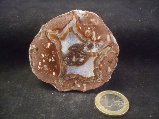 Achat Quarz Geode Thüringen/Gehlberg 100 Gramm Schneekopfkugel-Geoden