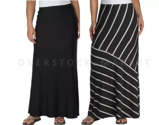 New Matty M. Womens Long Maxi Skirt! Stretch Fabric! Extremely Comfy! Variety!