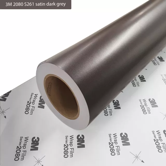 28,28€/m² Autofolie dark grey satin 3M 2080 S261 Car Wrapping 152cm x Meterware