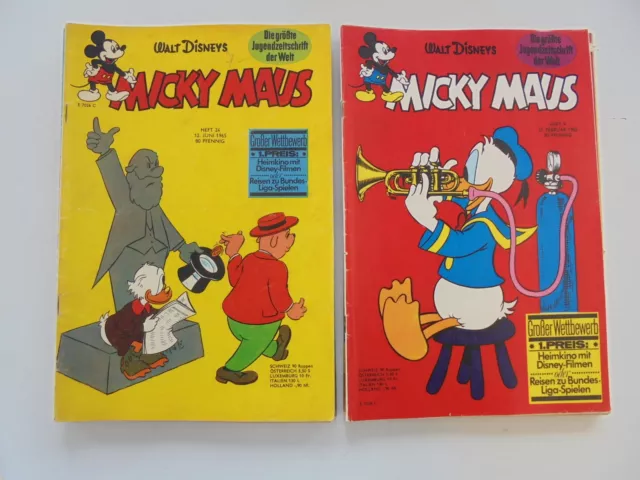 12x Micky Maus Walt Disney Nr.9,11,12..(1965) Sammlung Z.2-3/3