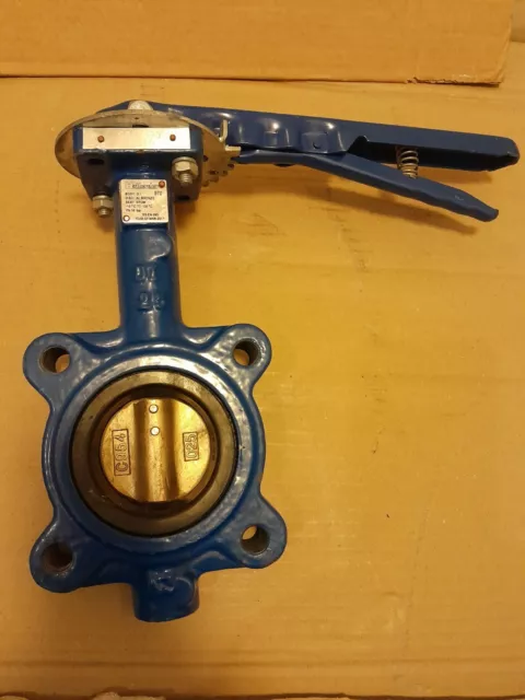 Cast Iron Wafer Butterfly Valve - Epdm Seat, Bronze Disc D50