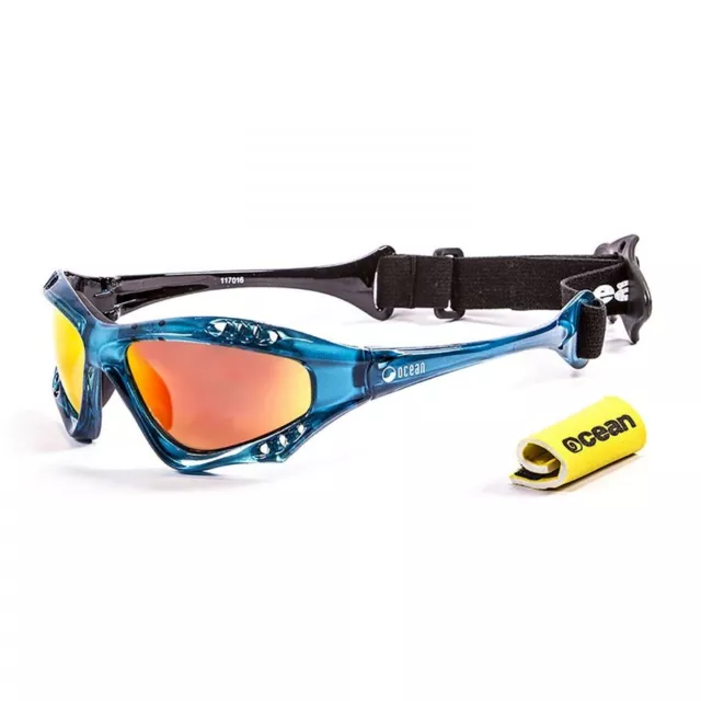 Ocean Glasses Sunglasses Cumbuco Translucent Blue frames w/polarized lens NEW