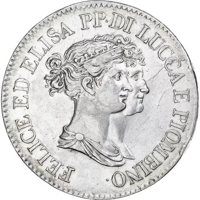 [#349337] République de Lucques, Felix et Elisa, 5 Franchi, 1808/7, Florence