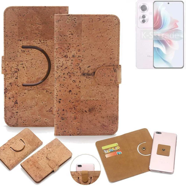Housse Coque 360° En Liège Pour Oppo Reno5 F - Protecteur Flip Cover - Neuf