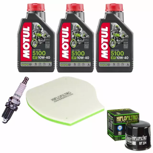 Service-Kit Öl Motul, Filter, Zündkerze für Yamaha YFM 700 F Grizzly Quad