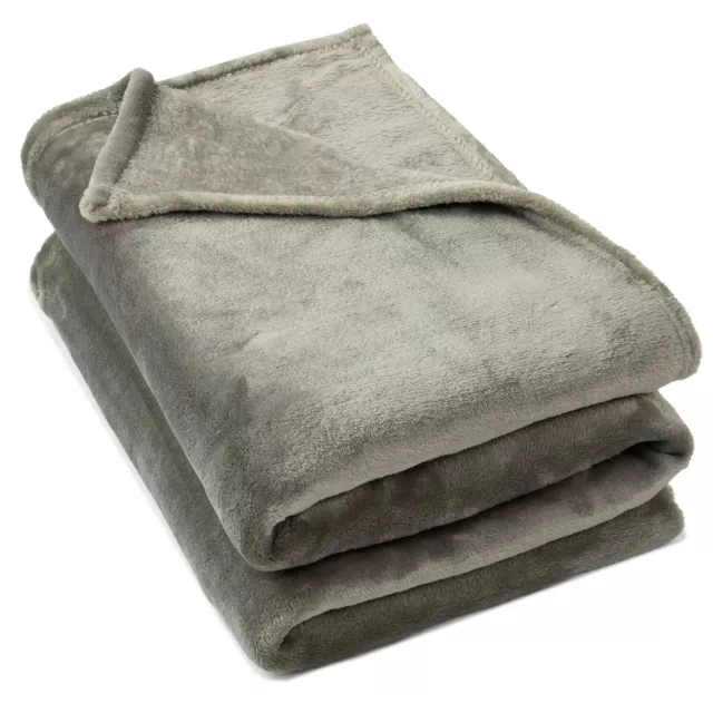 Kuscheldecke Wohndecke Sofadecke XXL grau (taupe) 150x200 cm oder 220x240 cm