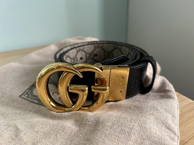 CINTURA GUCCI REVERSIBILE GG Marmont 4cm EUR 299 00 PicClick IT