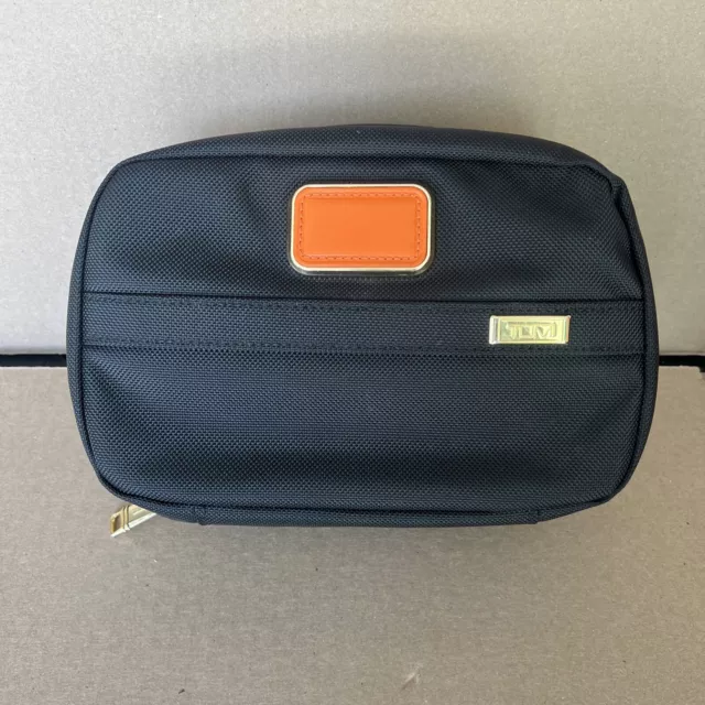 Tumi Alpha 3 Black & Gold Zip Split Travel Kit Toiletry Women 2203193