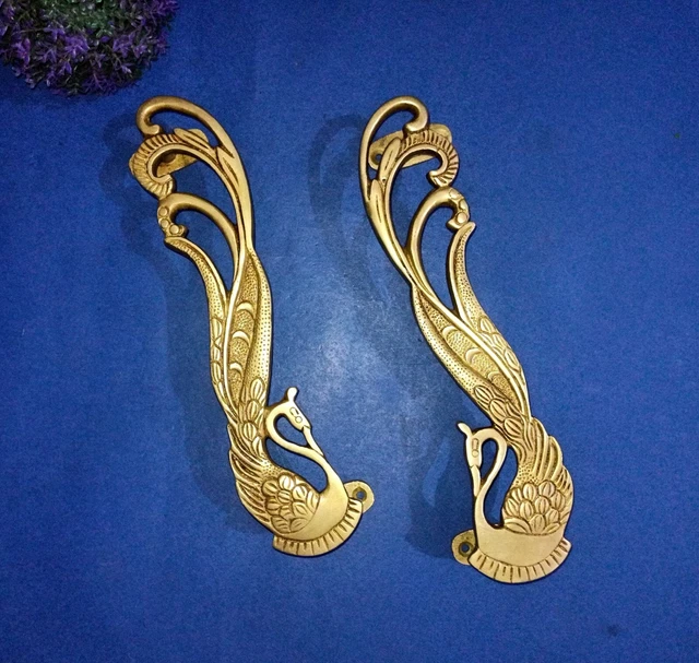 Peacock Handmade Brass Door Handle Bird Theme Design Home door Décor Gift AK123