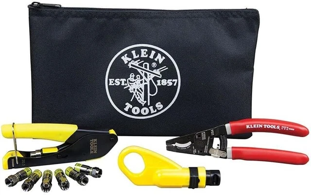 Klein Tools VDV026-211 Coax Cable Installation Kit with Zipper Pouch