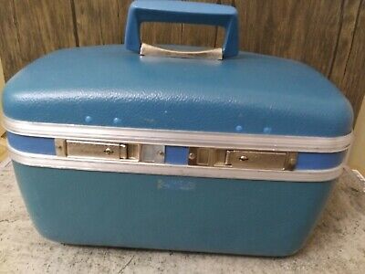 Vintage Train Case Retro Train Travel Case Make Up Case Luggage