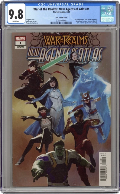 War of the Realms New Agents of Atlas 1C Park 1:25 Variant CGC 9.8 2019