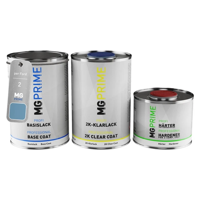 Vernice per auto Kit barattolo per Ford 2 XSC1900C Paris Blue Metallic 2,5L