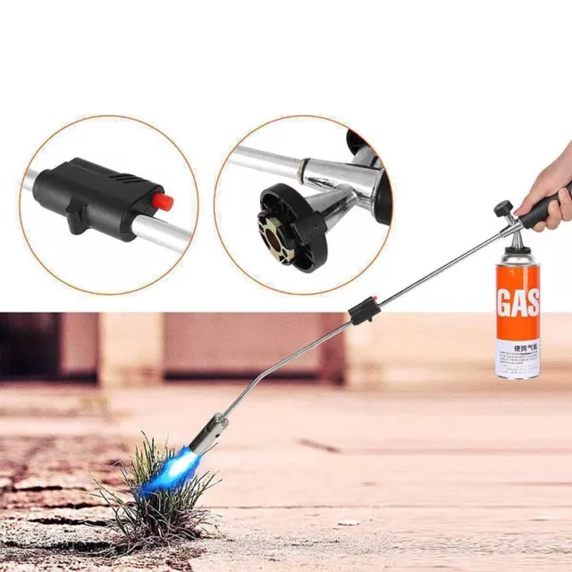 Portable Garden Weeding Gun Torch Butane Burner with Flame Control Valve