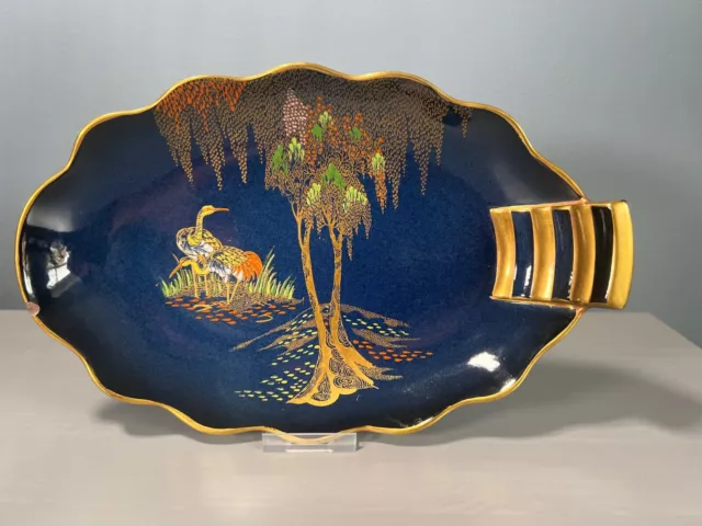 Carlton Ware Bowl Bleu Royale New Stork Art Deco Bowl Vintage