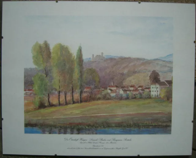 Walter Gümpel Commune: Haagen-Lörrach Castle Ruins Rötteln Hauingen Print Gut