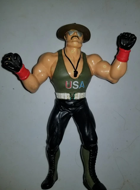 WWF LJN SGT SLAUGHTER Mailaway Rubber Wrestling Figure WWE Hasbro 1987 Rare READ