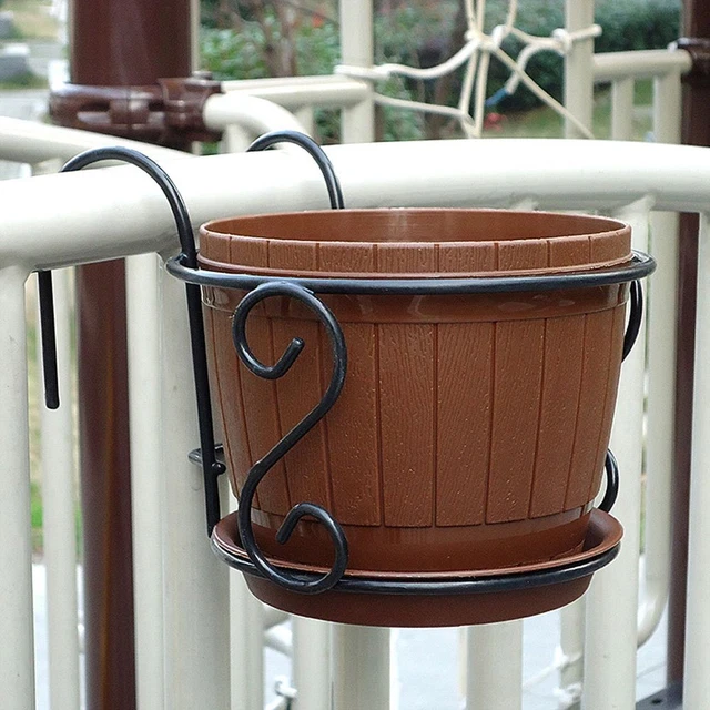 Décor à la maison Pot de planteur, Balcon Garde-corps Pot à fleurs suspendu, 6