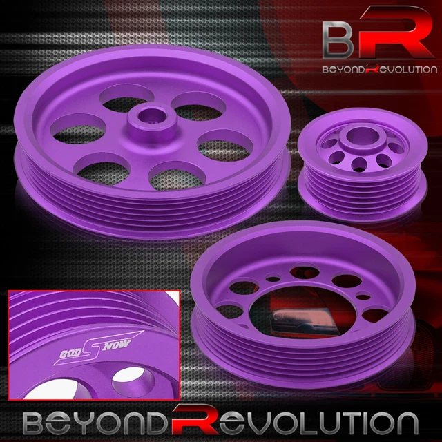 For 1993-1998 Supra JZA80 DOHC 3.0L Upgrade Under Drive Crank Pulley Kit Purple
