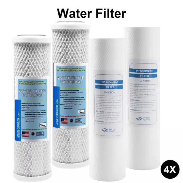 2 set 0.5 Micron Sediment Coconut Carbon Replacement Water Filter Cartridges