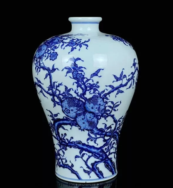 14.4 " Yongzheng Marked China Blue White porcelain Dynasty pomegranate Vase