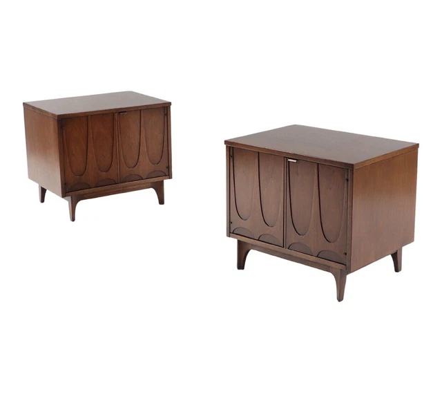 Pair of Broyhill Brasilia Mid Century Modern Nightstands