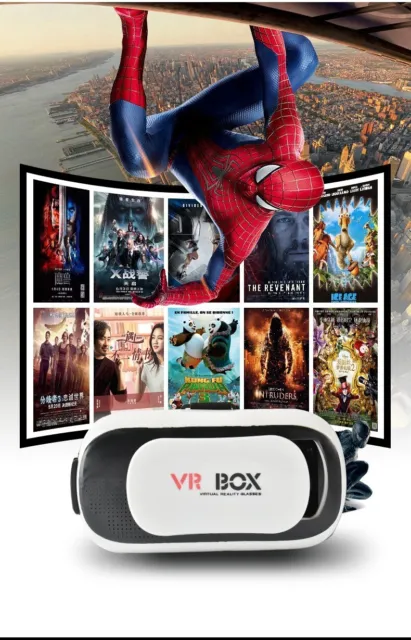 x2 VISORI VR BOX 3D REALTÀ VIRTUALE VIDEO OCCHIALI PER SMARTPHONE IOS E ANDROID 3