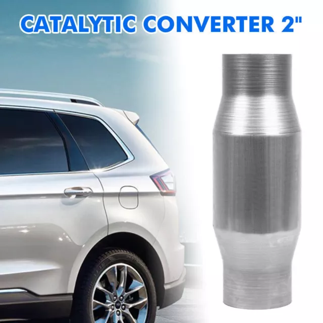 2" Inch Universal Sports Cat Catalytic Converter High Flow 400 Cell Metal  B