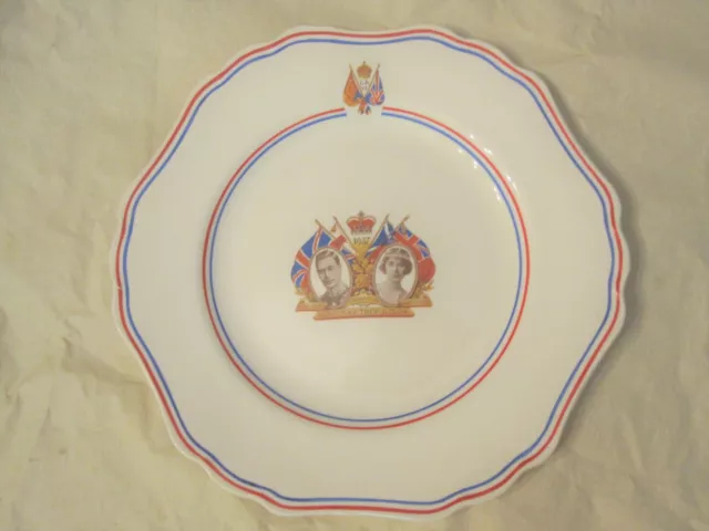 British Coronation Plate 10-1/4" - Hm King George Vi & Hm Queen Elizabeth