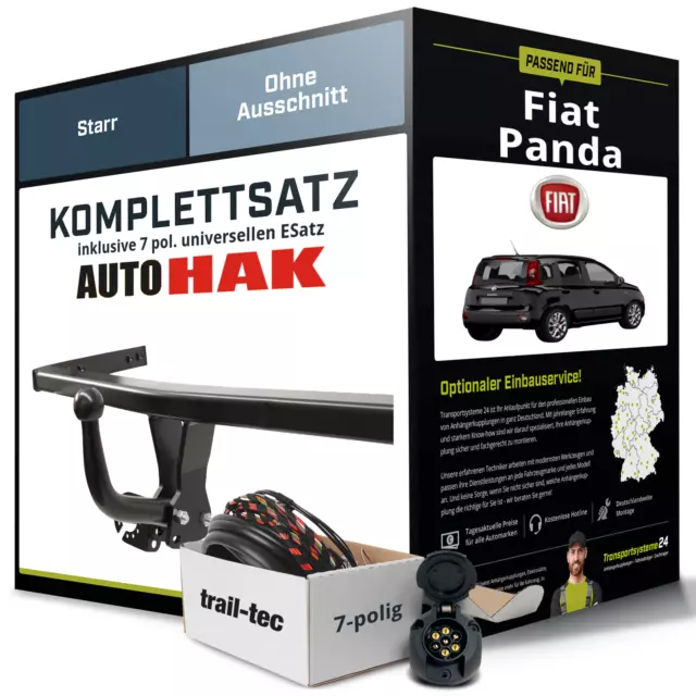 Anhängerkupplung starr für FIAT Panda +E-Satz Kit NEU AHK Anhängerkupplung starr für FIAT Panda +E-Satz Kit NEU AHK