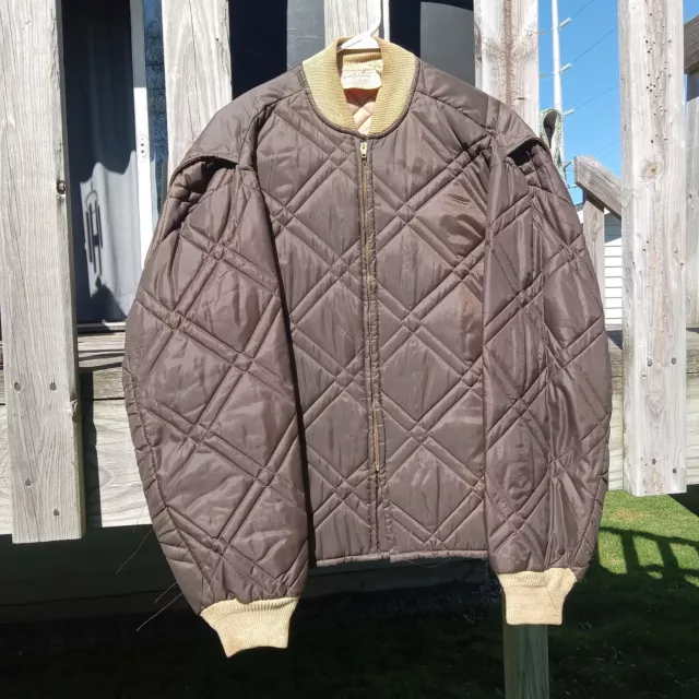 VINTAGE THERMAL TWINS Brown Quilted Jacket And Pants Insulated XL $65. ...
