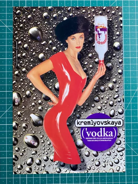 Kremlyovskaya Vodka Wodka Original 1995 Vintage Werbung Reklame advert